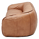 Трехместный диван с кожаной обивкой коричневый Coste Leather Sofa варинант исполнения - 4 | Loft Concept в Челябинске