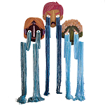 Вязаный Арт-Объект на стену из трех элементов Triptych варинант исполнения - 3 | Loft Concept в Челябинске