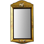 Зеркало в стиле Шинуазри ручная роспись Chinoiserie Golden Birds Mirror варинант исполнения - 1 | Loft Concept в Челябинске