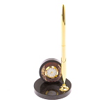 Часы настольные с ручкой из натурального камня Stone Clock варинант исполнения - 6 | Loft Concept в Челябинске