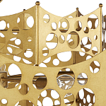 Люстра фигурная золотого цвета Corrugated Panels варинант исполнения - 3 | Loft Concept в Челябинске