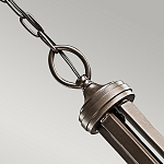 Люстра с белыми тканевыми абажурами в прозрачных стеклянных цилиндрах Kichler варинант исполнения - 19 | Loft Concept в Челябинске