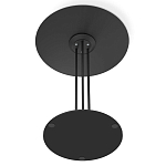 Стол журнальный с круглой бело-голубой столешницей из стекла White and Blue Marble варинант исполнения - 5 | Loft Concept в Челябинске