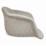 Барный стул со спинкой и мягкой обивкой с ромбами на 4-х деревянных ножках Бежевый Велюр Ava Charm варинант исполнения - 3 | Loft Concept в Челябинске