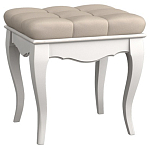 Пуф из массива бука с бежевой обивкой из велюра White Provence варинант исполнения - 1 | Loft Concept в Челябинске