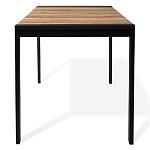 Стол обеденный раздвижной с прямоугольной столешницей на четырех черных ножках Blair варинант исполнения - 4 | Loft Concept в Челябинске