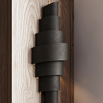 Бра в форме спирали черное с золотой внутренней отделкой Warm Glow варинант исполнения - 3 | Loft Concept в Челябинске