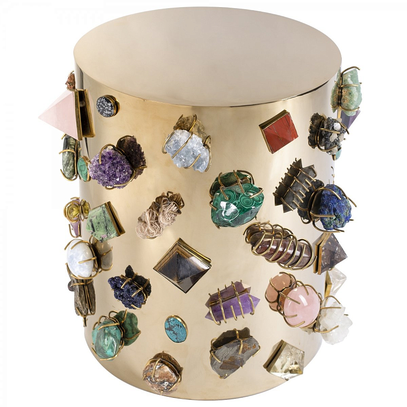 Табурет с полудрагоценными камнями Kelly Wearstler BEJEWELED STOOL Латунь Табурет с полудрагоценными камнями Kelly Wearstler BEJEWELED STOOL Латунь в Челябинске | Loft Concept