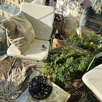 Круглый поднос из эпоксидной смолы с цветами черный Epoxy Resin Flowers Tray Black варинант исполнения - 2 | Loft Concept в Челябинске