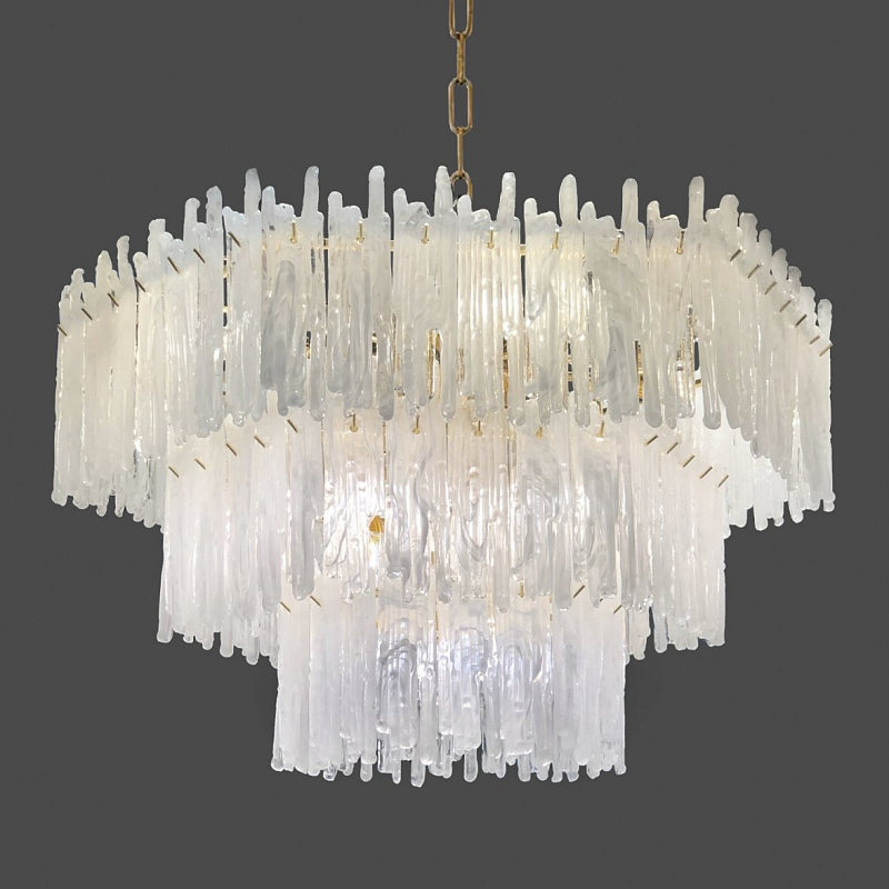 Люстра Snow Queen Chandelier Золотой Белый Люстра Snow Queen Chandelier Золотой Белый в Челябинске | Loft Concept