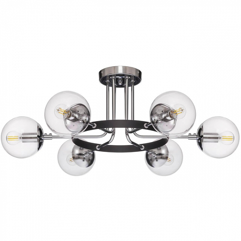 Потолочный светильник Transparent Balls Loft Ceiling Хром Прозрачный Потолочный светильник Transparent Balls Loft Ceiling Хром Прозрачный в Челябинске | Loft Concept
