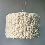 Вязаный шерстяной светильник Knitted wool lamp Cylinder варинант исполнения - 1 | Loft Concept в Челябинске