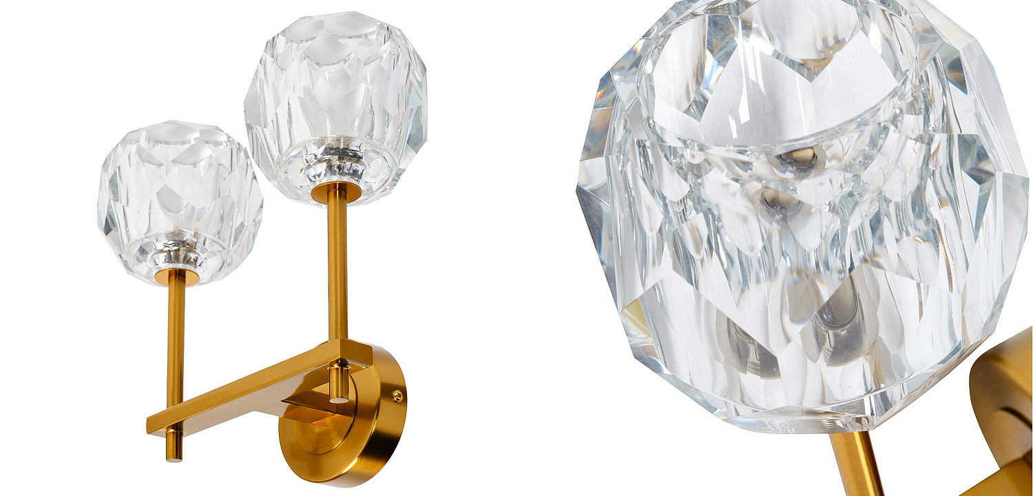 Бра RH Boule de Cristal Double Wall Lamp Gold Бра RH Boule de Cristal Double Wall Lamp Gold - Loft-Concept в Челябинске