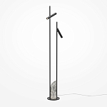 Напольный торшер светодионый черный Lumen Duo варинант исполнения - 1 | Loft Concept в Челябинске