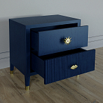 Тумба прикроватная с двумя ящиками Elsa Dreams Blue варинант исполнения - 2 | Loft Concept в Челябинске