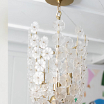 Подвесной светильник декорированный цветами из стекла Lightness of Flowers варинант исполнения - 6 | Loft Concept в Челябинске