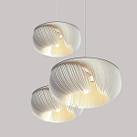 Подвесной светильник с белыми изящными декоративными лепестками Volumetric Petal Lamp варинант исполнения - 8 | Loft Concept в Челябинске