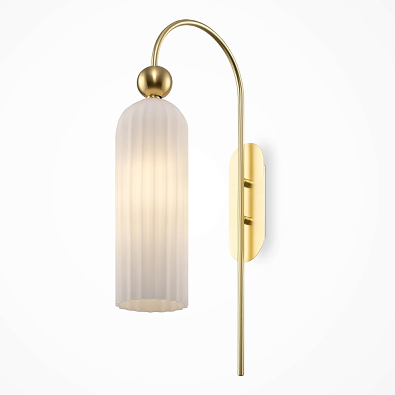 Бра Maytack c Белым Плафоном  Золотой Белый в Челябинске | Loft Concept 