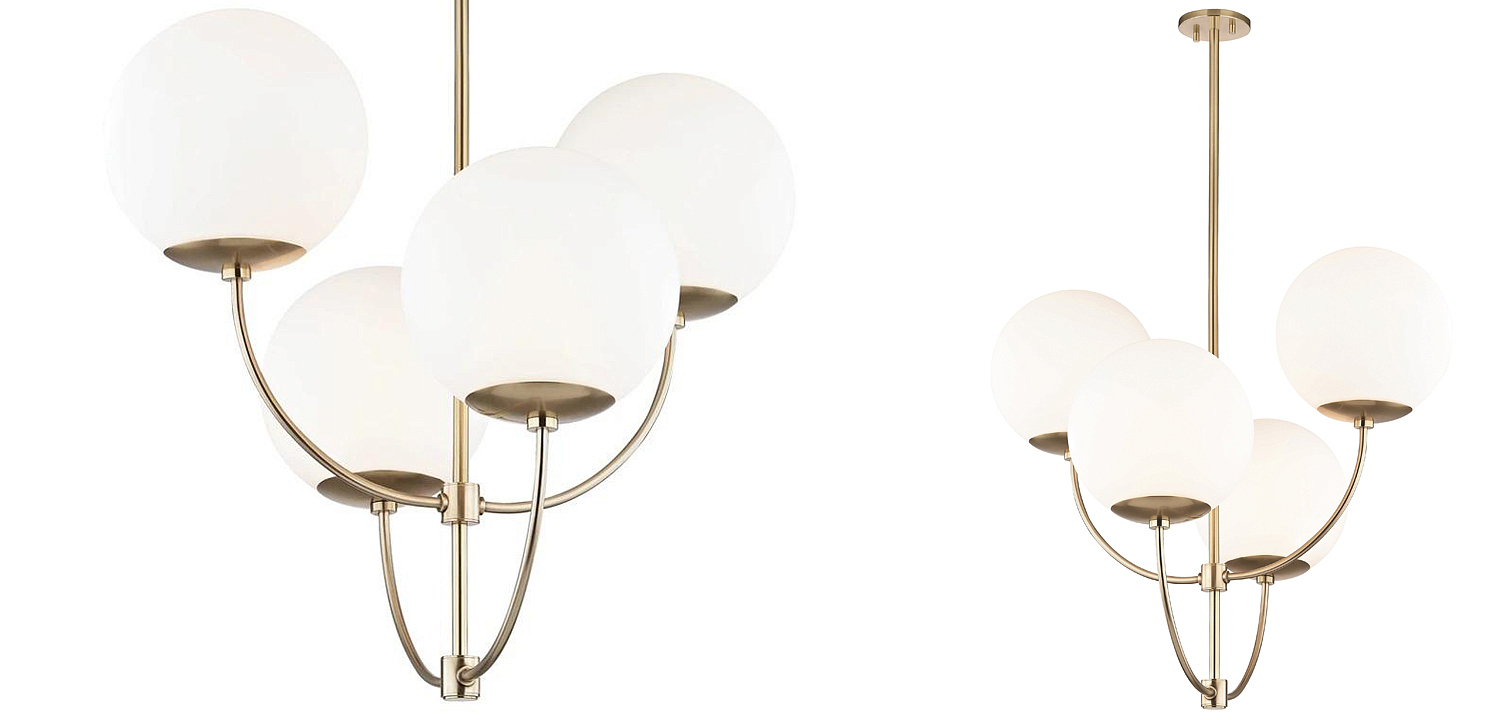 Люстра Breasal White Matte Balls Chandelier Brass Люстра Breasal White Matte Balls Chandelier Brass - Loft-Concept в Челябинске