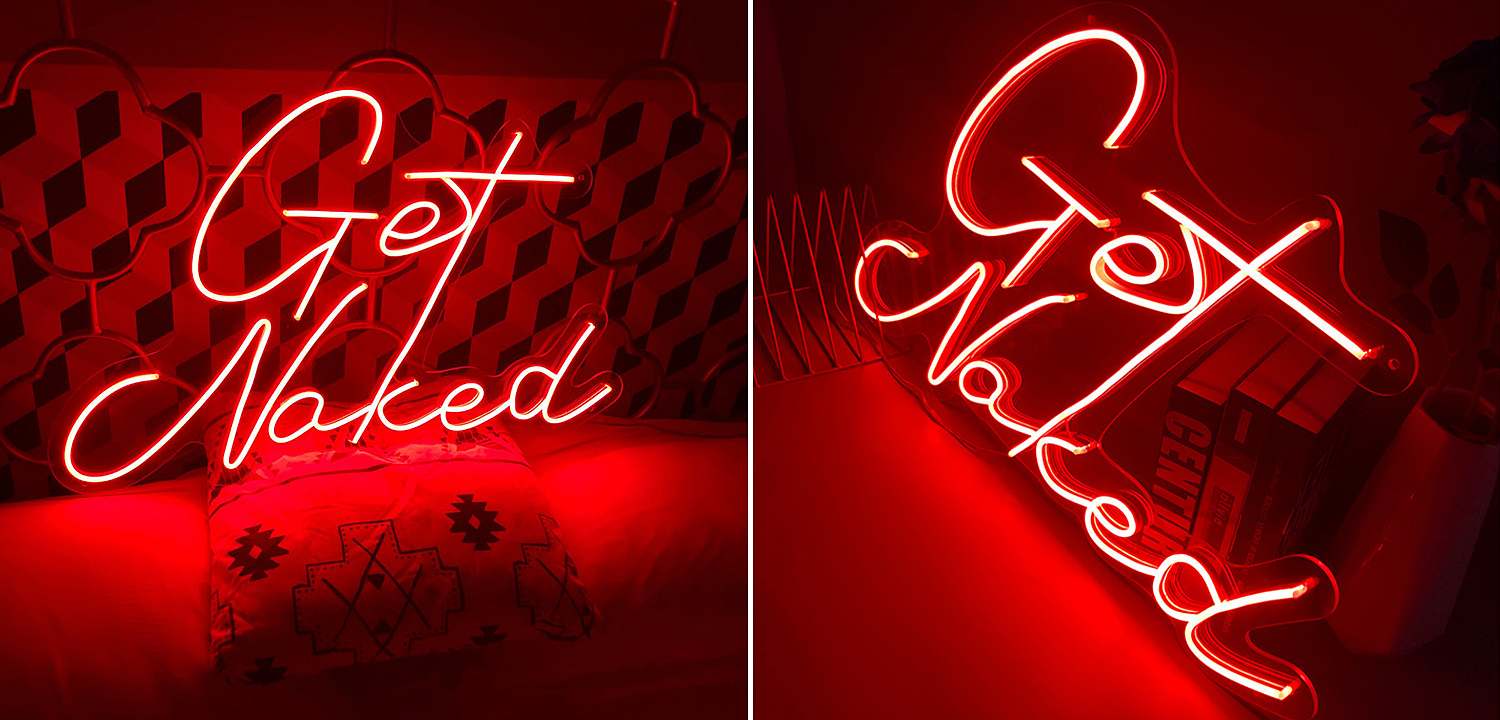 Неоновая настенная лампа Get Naked Neon Wall Lamp Неоновая настенная лампа Get Naked Neon Wall Lamp - Loft-Concept в Челябинске