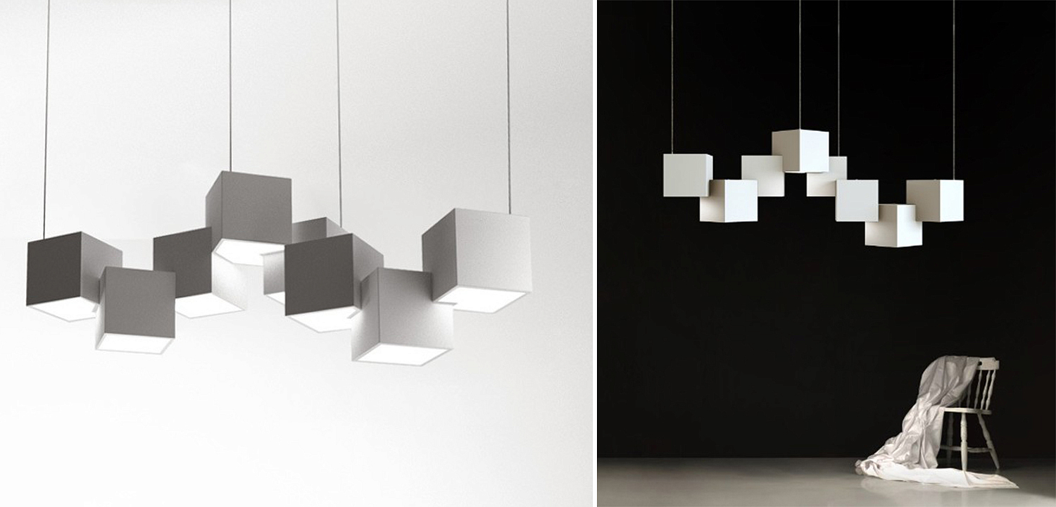 Дизайнерский светодиодный светильник Белый Eight Squares Lamp Дизайнерский светодиодный светильник Белый Eight Squares Lamp - Loft-Concept в Челябинске
