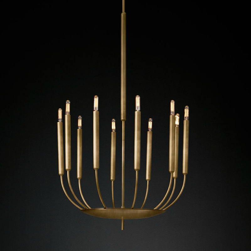 Люстра RH Quenouilles Round Chandelier brass Латунь Люстра RH Quenouilles Round Chandelier brass Латунь в Челябинске | Loft Concept