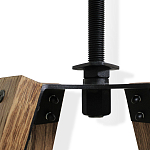 Барный стул со спинкой и мягкой обивкой с ромбами на 4-х деревянных ножках Бежевый Велюр Ava Charm варинант исполнения - 8 | Loft Concept в Челябинске