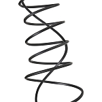 Подвесной светильник светодиодный из металла со спиральным декоративным элементом черный Metal Spiral варинант исполнения - 8 | Loft Concept в Челябинске