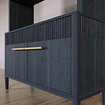 Стеллаж Primo с ящиками Черный дуб  варинант исполнения - 4 | Loft Concept в Челябинске