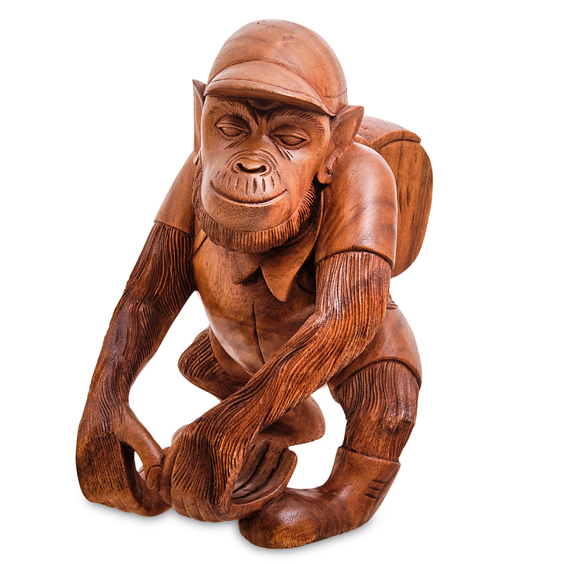 Статуэтка деревянная в виде обезьяны Bali Monkey Коричневый Статуэтка деревянная в виде обезьяны Bali Monkey Коричневый в Челябинске | Loft Concept