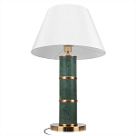Настольная лампа на основании из зеленого мрамора с белым абажуром Noelia Green варинант исполнения - 3 | Loft Concept в Челябинске
