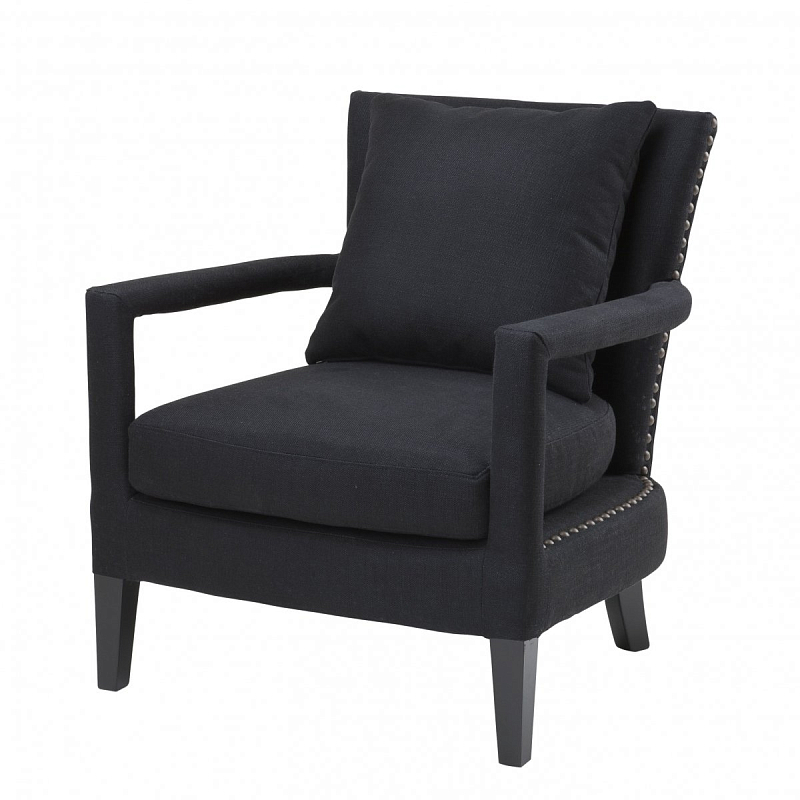 Кресло Eichholtz Chair Gregory Black Черный Темная бронза винтаж Кресло Eichholtz Chair Gregory Black Черный Темная бронза винтаж в Челябинске | Loft Concept