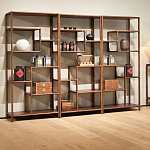 Стеллаж деревянный с полками для хранения Moon Walnut Furniture варинант исполнения - 1 | Loft Concept в Челябинске