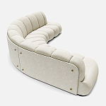 Диван Limoges полукруглой формы с обивкой букле молочного цвета варинант исполнения - 1 | Loft Concept в Челябинске