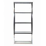 Металлический стеллаж со стеклянными полками Molecule варинант исполнения - 2 | Loft Concept в Челябинске