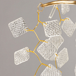 Люстра подвесная золотого цвета с декоративными ветвями и прозрачными рельефными подвесками FAIRYTREE Light варинант исполнения - 10 | Loft Concept в Челябинске