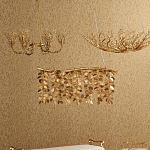 Люстра золотая с декором в виде веток эвкалипта Eucalyptus Branches варинант исполнения - 5 | Loft Concept в Челябинске