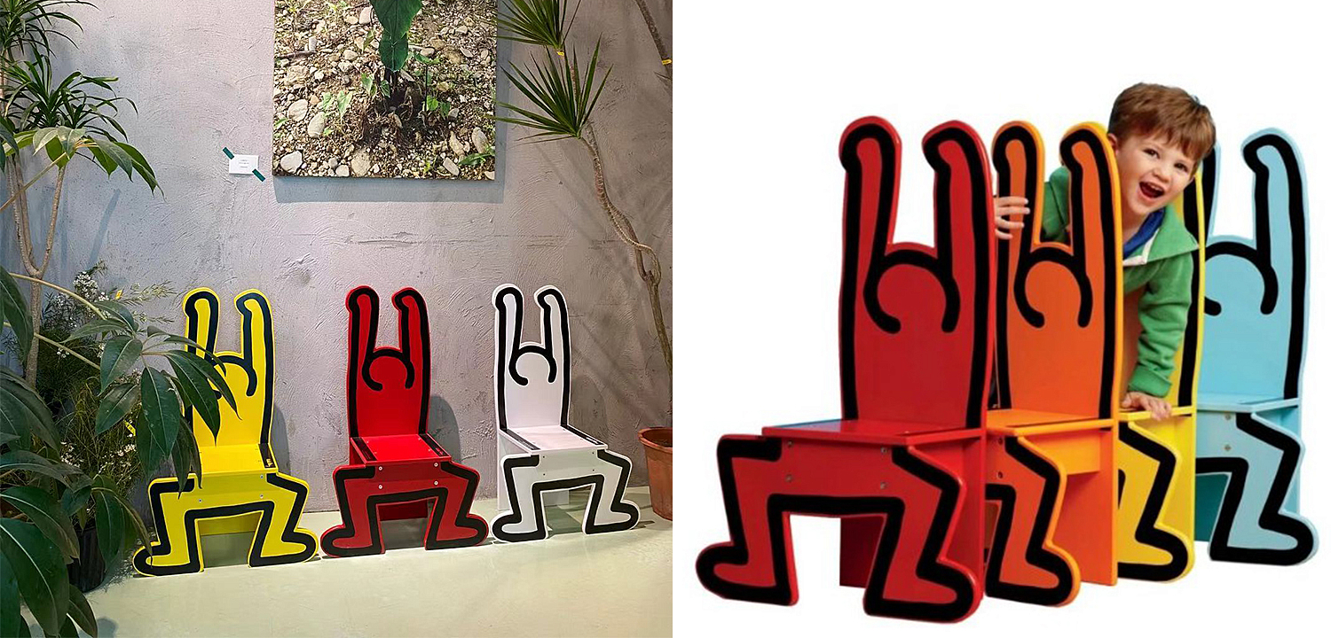 Детский стул Chaise Keith Haring Dancer Vilac Красный Детский стул Chaise Keith Haring Dancer Vilac Красный - Loft-Concept в Челябинске