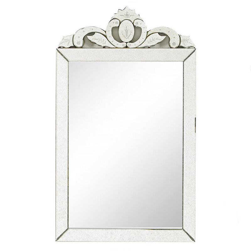 Зеркало настенное в раме Venetian Mirror Серебряный Черный Зеркало настенное в раме Venetian Mirror Серебряный Черный в Челябинске | Loft Concept
