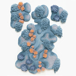 Тканый вручную Большой абстрактный гобелен Frost Forest варинант исполнения - 3 | Loft Concept в Челябинске