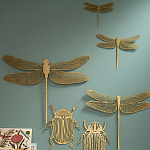 Настенный декор из двух декоративных стрекоз Flight of the Dragonfly варинант исполнения - 2 | Loft Concept в Челябинске