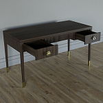 Письменный стол Elsa Dreams Walnut Шпон дерево с двумя ящиками варинант исполнения - 3 | Loft Concept в Челябинске