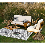 Двухместный диван из акации без подлоконтиков Amra варинант исполнения - 3 | Loft Concept в Челябинске