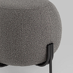 Пуф в ткани букле темно-серого цвета Pikelet варинант исполнения - 3 | Loft Concept в Челябинске