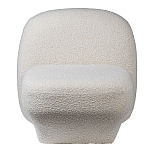 Кресло без подлокотников с обивкой из белой ткани букле Pacification варинант исполнения - 2 | Loft Concept в Челябинске