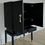 Кабинетный шкаф Elsa Dreams Black с 2-мя ящиками варинант исполнения - 3 | Loft Concept в Челябинске