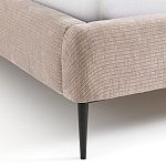 Кровать с обивкой велюр Hazel Velour Beige Bed варинант исполнения - 6 | Loft Concept в Челябинске