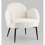 Полукресло Wave Stripes букле белый варинант исполнения - 1 | Loft Concept в Челябинске