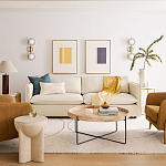 Журнальный стол с круглой деревянной столешницей Urban Style Space варинант исполнения - 4 | Loft Concept в Челябинске