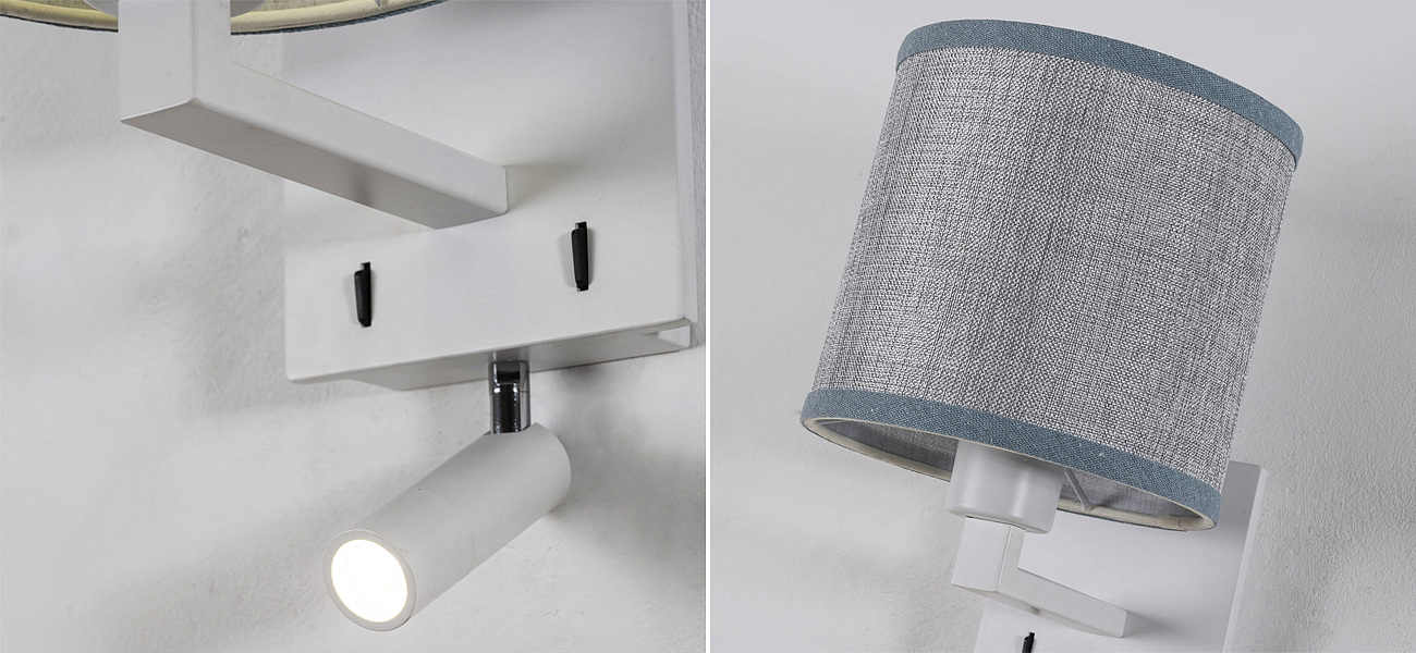 Бра с абажуром и поворотным спотом Trumpet Lamp White Бра с абажуром и поворотным спотом Trumpet Lamp White - Loft-Concept в Челябинске
